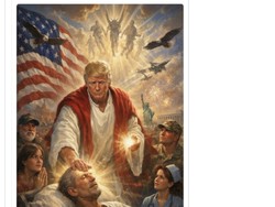 Gambar AI Trump Jadi Yesus Tampilkan Sosok Makhluk Aneh