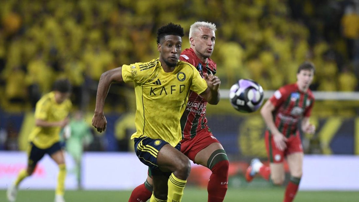 Kingsley Coman menangkan Al Nassr atas Al Ettifaq 1-0. (REUTERS/Stringer)