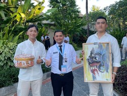 Lukisan Wayang Kamasan Karya Napi Rutan Klungkung Tampil di Kongres Dunia