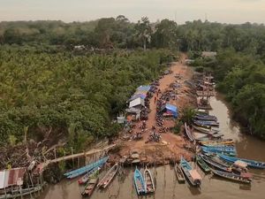 Polisi Razia Tambang Timah Ilegal di Kawasan DAS Bangka, Dipantau Lewat Drone