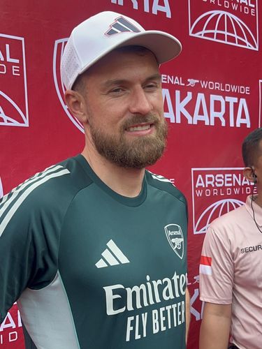 Aaron Ramsey dalam acara Arsenal Worldwide di Jakarta