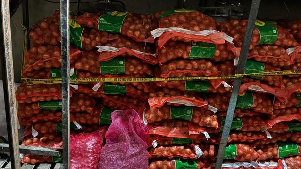 Dittipideksus Bareskrim kembali membongkar kasus penyelundupan peralatan dari luar negeri. Kali ini, penyelundupan puluhan ton bawang impor terlarangan digagalkan. (dok Polri)