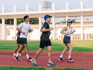 Gaya Couple Gisella Anastasia-Cinta Brian Lari Bareng, Pakai Outfit Kembar