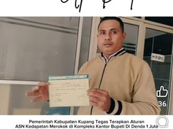 Nekat Merokok di Area KTR, ASN Kupang Didenda Rp 1 Juta