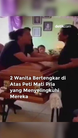 Video Momen 2 Wanita Korban Selingkuh Bertengkar di Rumah Duka