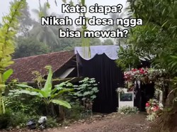 Nggak Nyangka, Resepsi Pernikahan di Halaman Rumah di Desa Ini bak Hotel Mewah