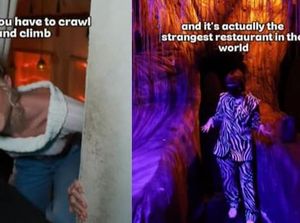 Unik Banget! Di Restoran Ini Tamu Harus Merangkak Demi Cari Makanan