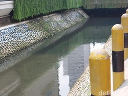 Kondisi Kali Depan Plaza Indonesia Usai Dibersihkan dari Ikan Sapu-sapu