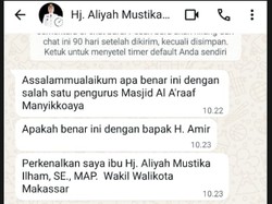 Penipu Catut Nama Wakil Wali Kota Makassar Aliyah Modus Sumbangan Masjid