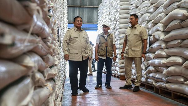 Prabowo Sidak Gudang Bulog di Magelang, Pastikan Stok Beras Aman