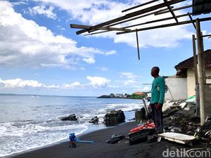 Abrasi Pesisir Monggalan Klungkung Kian Parah, Warga Harap Dibuatkan Tanggul