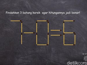 Mumpung Libur, Asah Otak Yuk! Pindahkan Korek Api Agar Hitungannya Benar