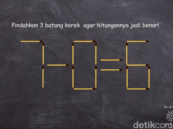 Mumpung Libur, Asah Otak Yuk! Pindahkan Korek Api Agar Hitungannya Benar
