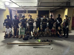 Polisi Tangkap 9 Pemuda Mabuk Hendak Tawuran di Jaktim, Senjata Rakitan Disita