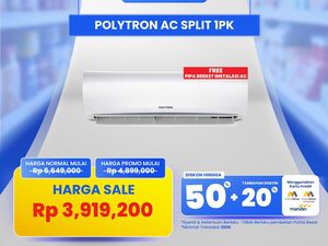Diskon Jumbo AC Split 1 PK Polytron di Transmart Full Day