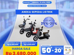 Ada Promo Menggoda Sepeda Listrik di Transmart Full Day Sale