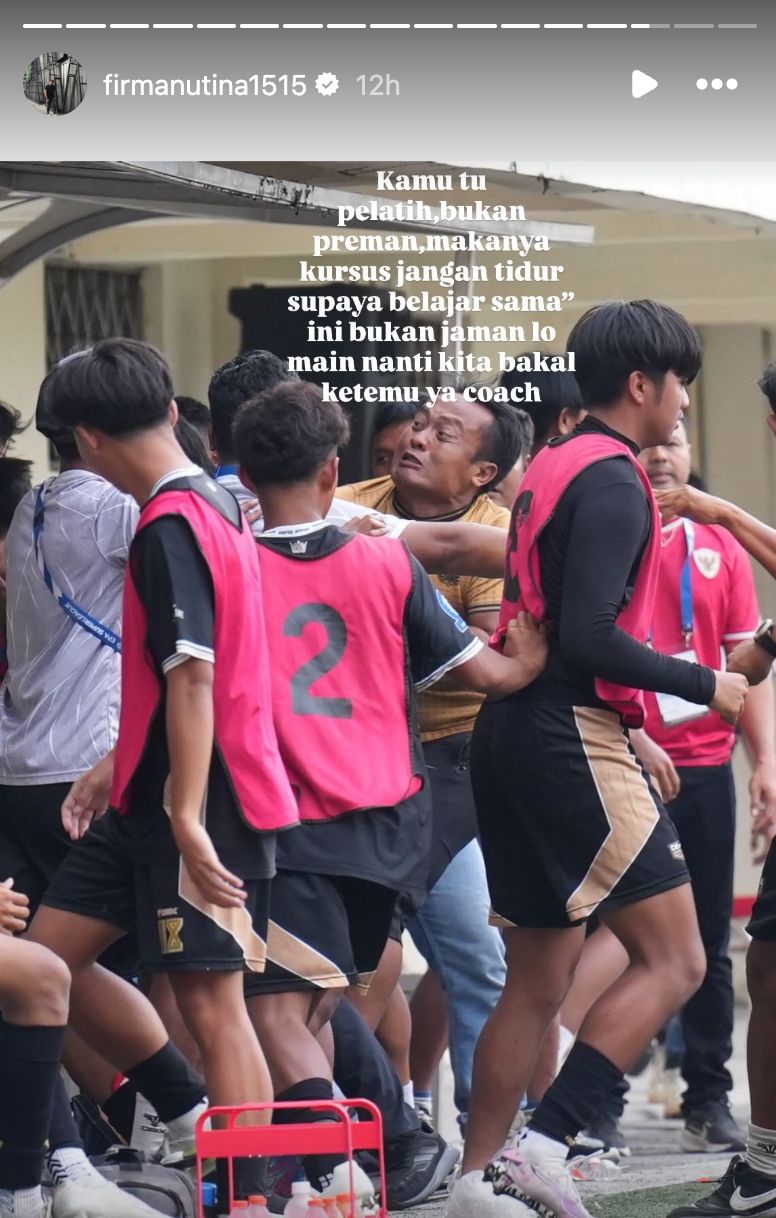 Ferdiansyah, pelatih kiper Bhayangkara FC U-20, terekam melakukan pemukulan di kompetisi EPA U-20 2026.