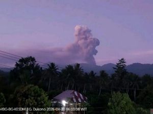 Gunung Dukono di Halmahera Utara Erupsi, Semburkan Abu Vulkanik 1,4 Km