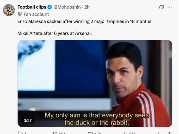 Meme Botol hingga Analogi Kelinci-Bebek Ledek Arsenal yang Dijegal Man City