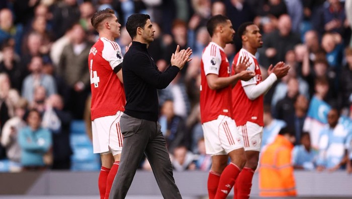Soccer Football - Premier League - Manchester City v Arsenal - Etihad Stadium, Manchester, Britain - April 19, 2026 Arsenal manager Mikel Arteta looks dejected after the match Action Images via Reuters/Lee Smith EDITORIAL USE ONLY. NO USE WITH UNAUTH
