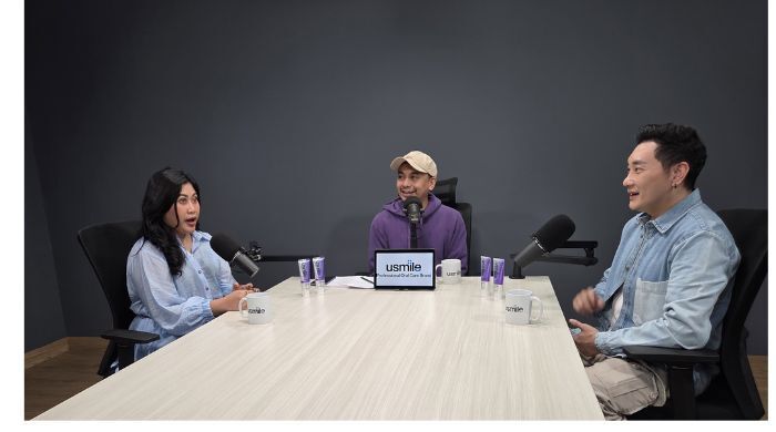 02. usmile Indonesia Berkolaborasi dengan Raditya Dika, Boiyen & Rio Motret pada Campaign Glitter Up