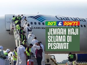 Hal yang Boleh dan Tak Boleh Dilakukan Jemaah Haji di Pesawat