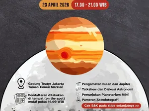 Planetarium Jakarta Gelar Piknik Malam Amati Bulan dan Jupiter, Catat Waktunya!
