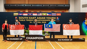 Hasil SEA Youth Table Tennis 2026: Naufal Sumbang Emas untuk Indonesia