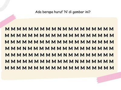 Ada Huruf yang Nyasar di Permainan Gambar Ini, Tak Banyak yang Bisa Temukan