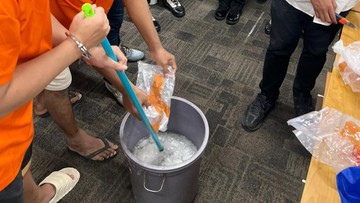 Bareskrim Musnahkan 5,9 Kg Sabu yang Diselundupkan ke Jatim