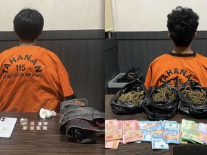 Polda Babel Gerebek Rumah Pengedar Ganja dan Ekstasi di Pangkalpinang