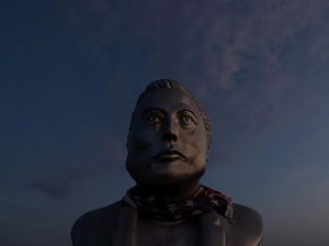 Patung dan Mural Elon Musk Hiasi Starbase, SpaceX Bersiap IPO