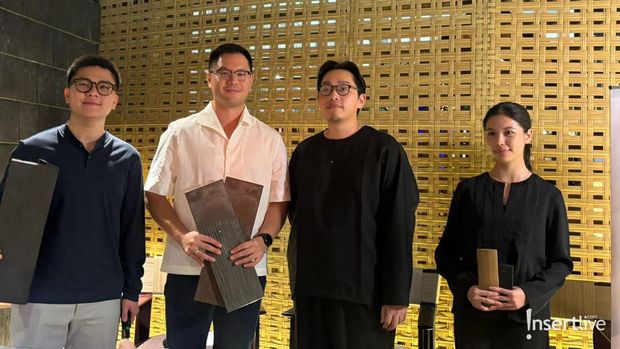 Ki-ka, James (Barca Living), Stanford (Enviro Craft), Erik (Spatial Sonata), dan Karen (OBSESSIONS) di event ARCH:ID