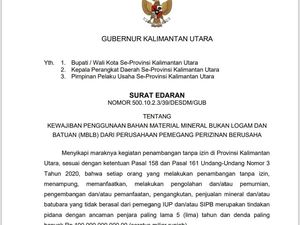 Gubernur Kaltara Bakal Denda Proyek APBD yang Pakai Material Tambang Ilegal