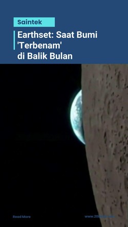  Video NASA Bagikan Momen Bumi Terbenam di Balik Bulan 