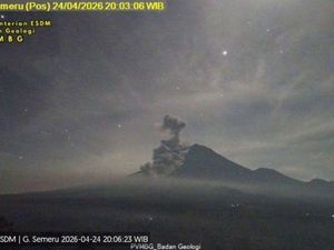Gunung Semeru Erupsi Malam Ini, Semburkan Awan Panas Sejauh 4,5 Km
