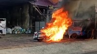 Mau Dipakai ke Ubud, Moge Harley Davidson Hangus Terbakar Saat Dipanaskan