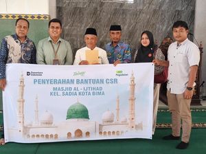 Pegadaian Cabang Bima Serahkan Bantuan CSR Alat Ibadah ke Masjid Al Ijtihad