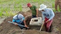 Artefak Berharga Ditemukan di Sawah, Diduga Yoni tapi Kondisinya Tak Utuh Lagi