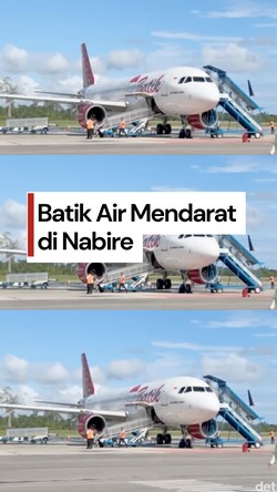 Video: Sejarah Baru, Batik Air Mendarat Perdana di Bandara Douw Aturure