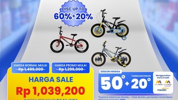 Cuma di Transmart Full Day Sale Aneka Sepeda Diobral Sejutaan