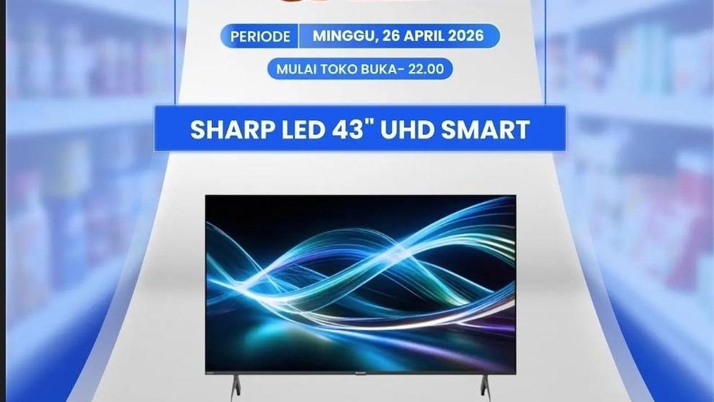 Transmart Full Day Sale: TV LED 43 Inch Dibanderol Lebih Murah, Diskon Hingga Rp 2,3 Juta!