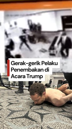 Video Gerak-gerik Pelaku Penembakan di Acara Trump Terekam CCTV