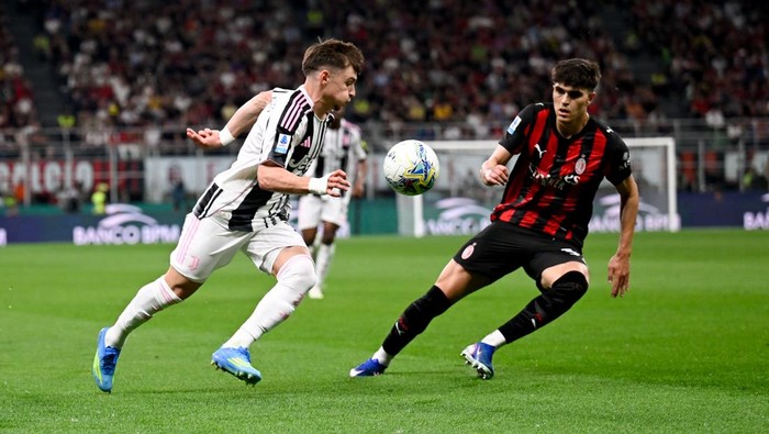 MILAN, ITALY - APRIL 26: Francisco Conceicao of Juventus during the Serie A match between AC Milan and Juventus FC at Giuseppe Meazza Stadium on April 26, 2026 in Milan, Italy. (Photo by Daniele Badolato - Juventus FC/Juventus FC via Getty Images)