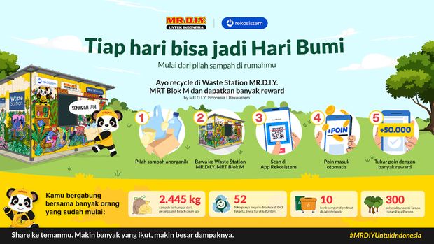 MR.D.I.Y. Hadirkan Waste Station di MRT Blok M