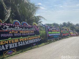 Praka Rico Gugur di Lebanon, Rumah Duka Dipenuhi Papan Bunga Ucapan Belasungkawa