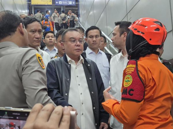 Dasco Cek Proses Evakuasi Korban Kecelakaan Kereta di Bekasi