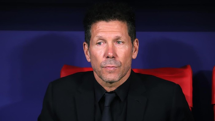 MADRID, SPAIN - APRIL 29: Coach Diego Simeone of Atletico de Madrid during the UEFA Champions League 2025/26 Semi Final First Leg match between Atletico de Madrid and Arsenal FC at Metropolitano Stadium on April 29, 2026 in Madrid, Spain. (Photo by L