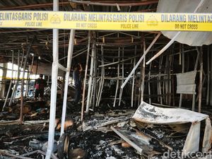 Ratusan Kios di Pasar Kanjengan Semarang Ludes Terbakar, Kerugian Rp 3,5 M