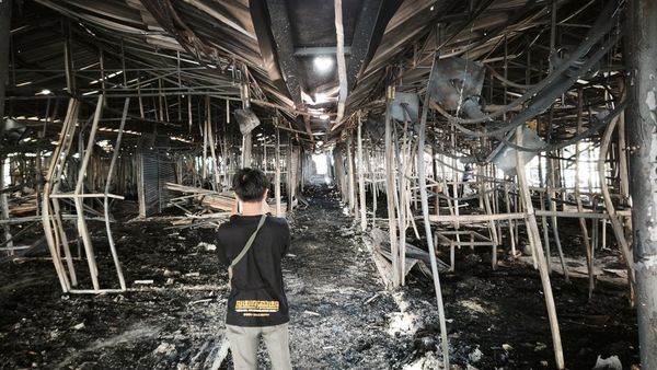 Penampakan Pasar Kanjengan Semarang Usai Terbakar Hebat